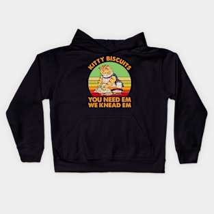 Kitty biscuits you need em we knead em vintage Kids Hoodie